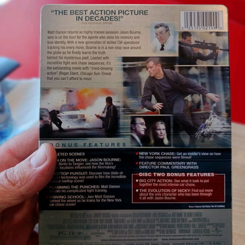 DVD The Bourne Ultimatum Steelbook 2DVD like new, English