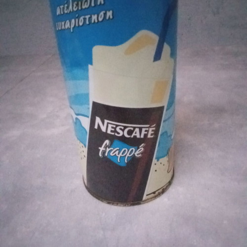 Vintage collectible Nes coffee aluminum tin used, 1990s