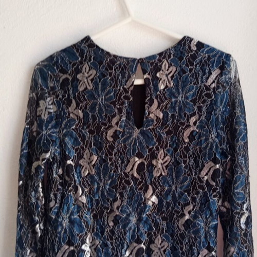 Janina women's evening blouse with lace and sparkle like new, size S