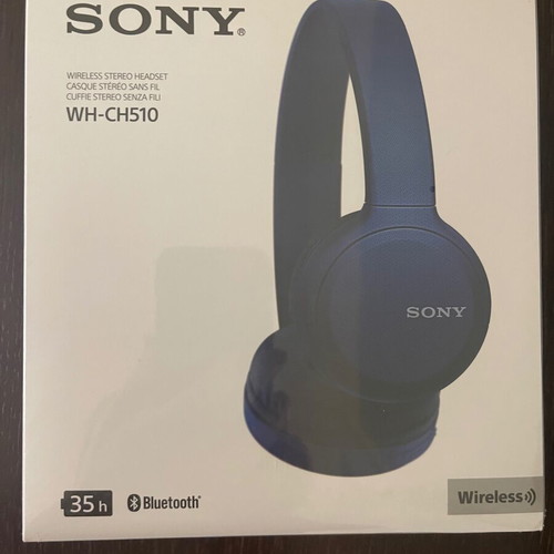 Sony WH-CH510 Wireless Bluetooth On Ear Headphones new Navy Blue