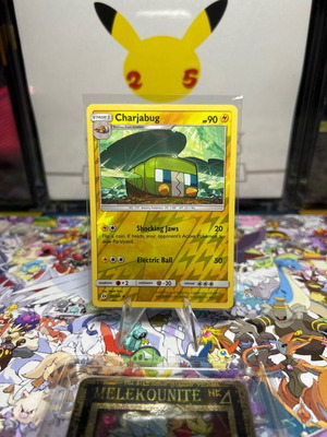 Pokemon card Charjabug reverse holo Sun&Moon νέα, με θήκη
