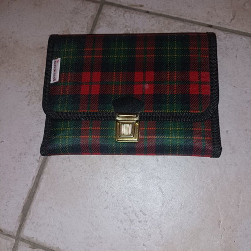 Vintage Paxos Pencil Case Tartan Pattern like new