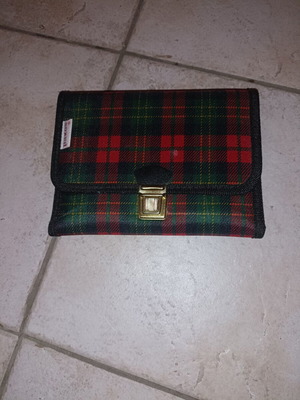 Vintage Paxos Pencil Case Tartan Pattern like new