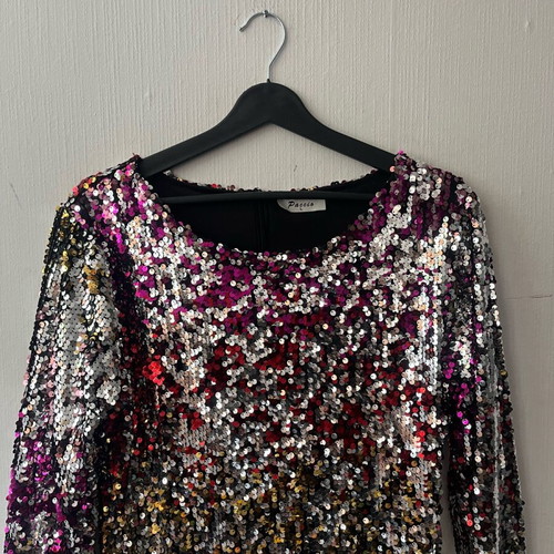 Sequin dress no L like new, multicolored