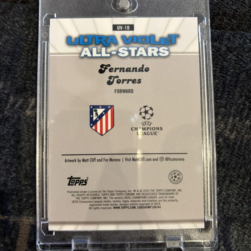 Fernando Torres Case Hit Topps Chrome Ultra Violet All-Stars card new