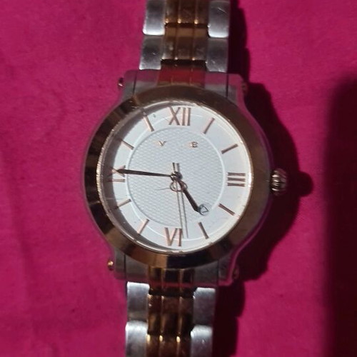 Vogue wristwatch women's used, gray and gold