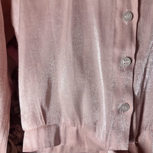 Pink metallic blouse for girl 14 years like new