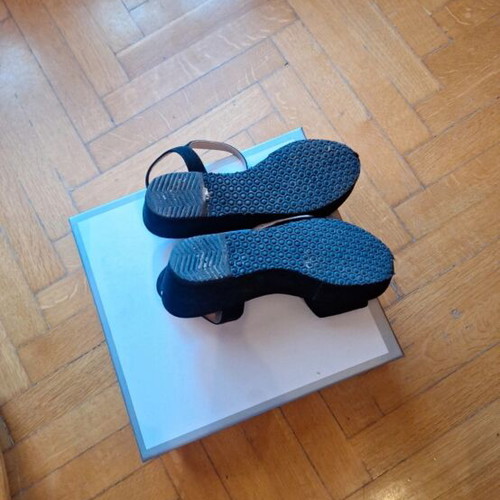 Migato platform sandals like new, black, size 36