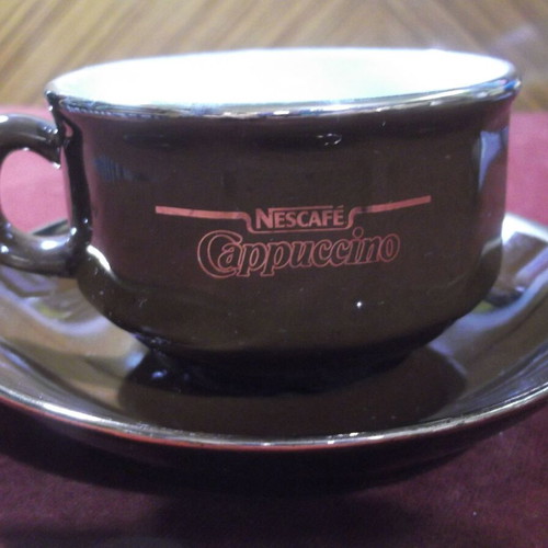 Nescafe Cappuccino porcelain cup and saucer set like new