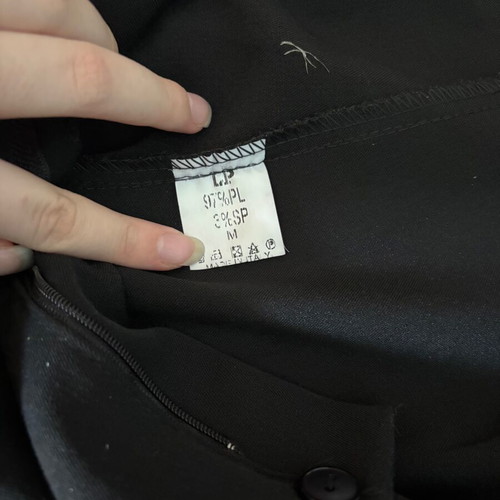 Black flared pants and skirt set, new condition