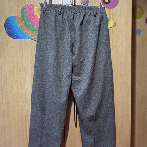 Winter gray herringbone pants with elastic and pockets like new, XXL