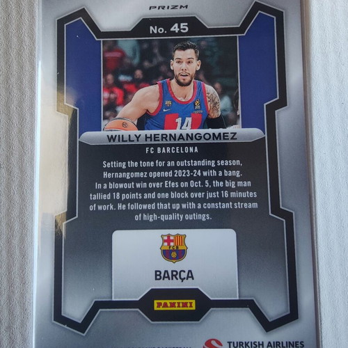 Panini-Prizm Euroleague Basketball 2023-24 Willy Hernangomez Ice Prizms card new