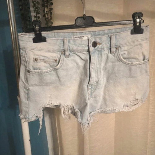 Pull & Bear denim shorts, blue turquoise, size M 38 10