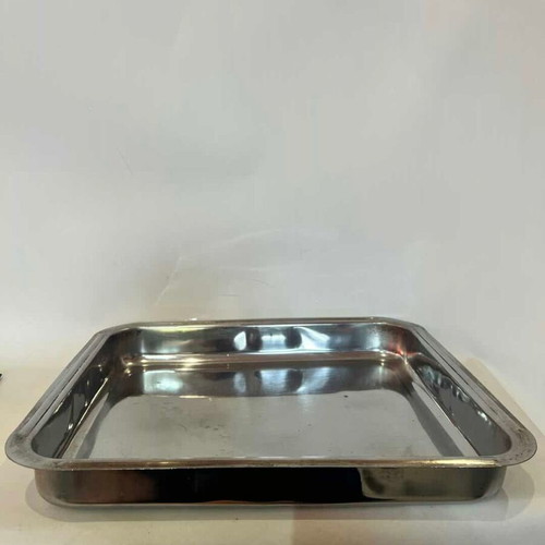 Rectangular stainless steel baking tray used 5x40.5x35.5 cm