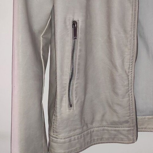 Men's jacket imitation leather XL like new, white