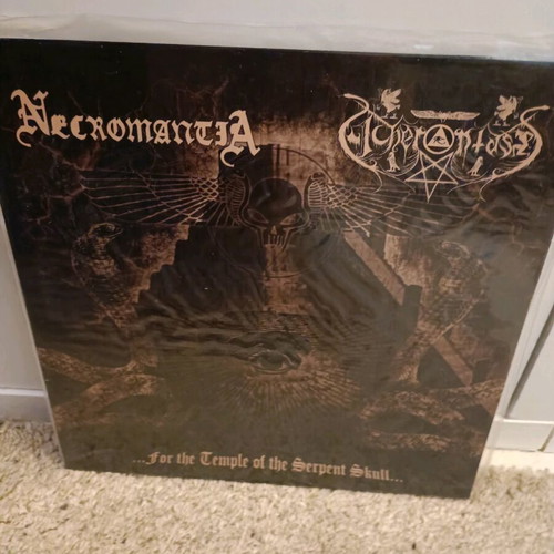 Necromantia / Acherontas ...For The Temple Of The Serpent Skull grey vinyl mint