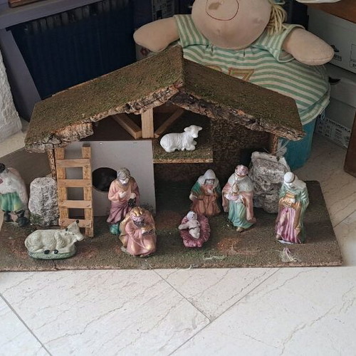 Nativity scene used with low lighting