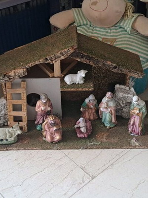 Nativity scene used with low lighting
