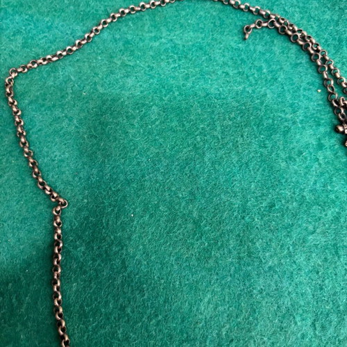Saint George silver amulet used with chain and missing lid