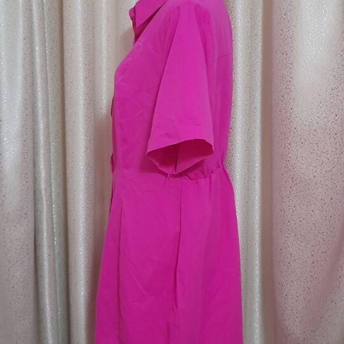 Fuchsia shirt dress, size L-XL