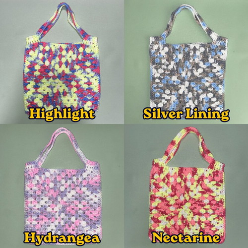 Handmade Crochet Mini Tote Bag made to order, cotton blend