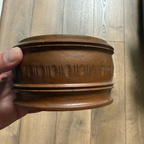 Wooden stand used, likely for night lamp