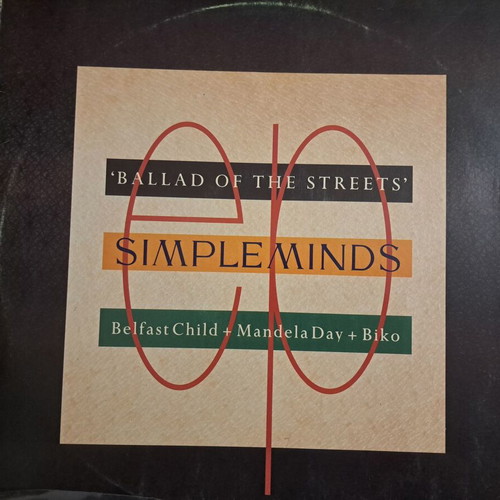 Simple Minds Ballad Of The Streets vinyl 12", 45 RPM, EP like new