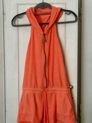 Sugarfree coral one-piece shortsuit with hood size M like new