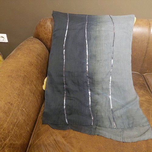 Gray black sequin scarf like new
