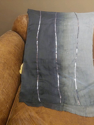 Gray black sequin scarf like new