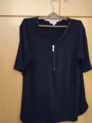 Aape By A Bathing Ape® women's blouse used, size XL, black, elastic fabric