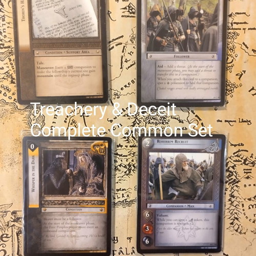 Lord of the Rings TCG Treachery & Deceit complete common set, like new