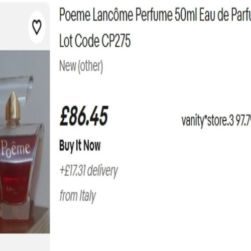 Poeme Lancome eau de parfum 50ml like new