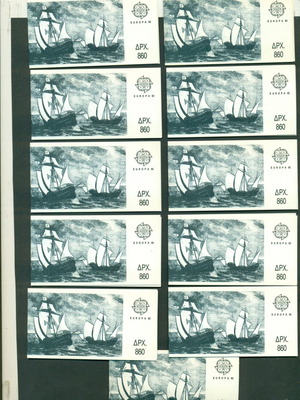 Greek stamps 11 unsealed booklets Europa CEPT 1992 series