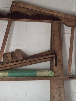 Authentic old loom used with all parts included