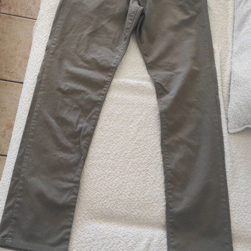 Pants elegant cotton used, size 34, beige brown