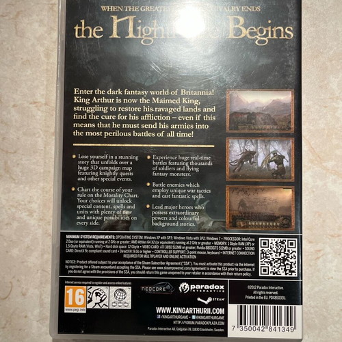 King Arthur 2 PC like new