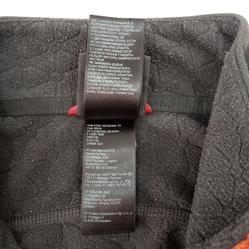 The North Face fleece jacket like new, size S-M, gray and orange