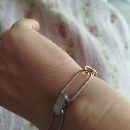 Stainless Steel Bracelet gold and silver like new