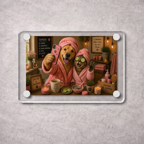 Acrylic fridge magnet Spa Day Besties new