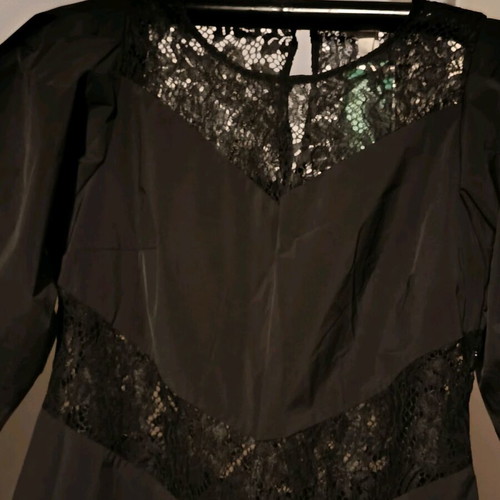 Black long dress with lace H&M new, size L