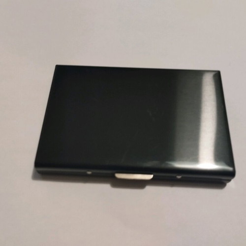 Metal card holder like new, black