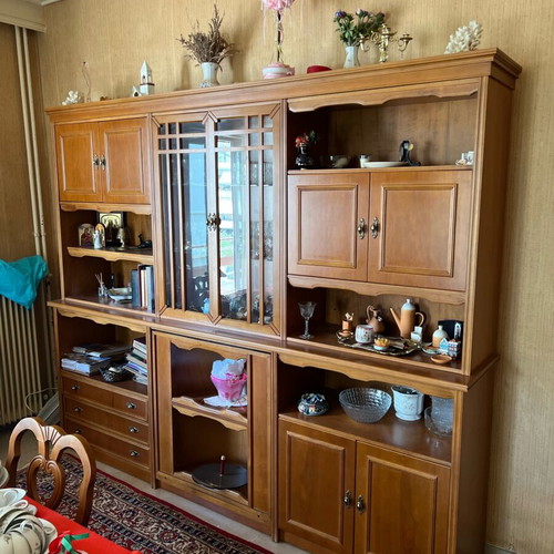 Living room unit used with display cabinet and storage space