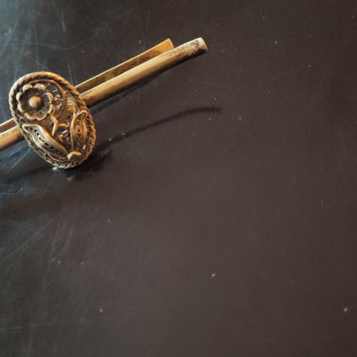 Tie clip gold-plated silver 800 like new