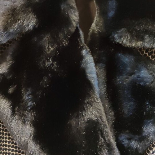FIDELE jacket with fur like new, black and brown