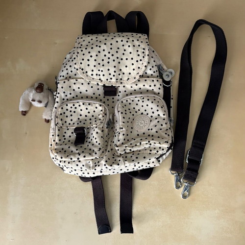 Kipling mini backpack like new, black and white