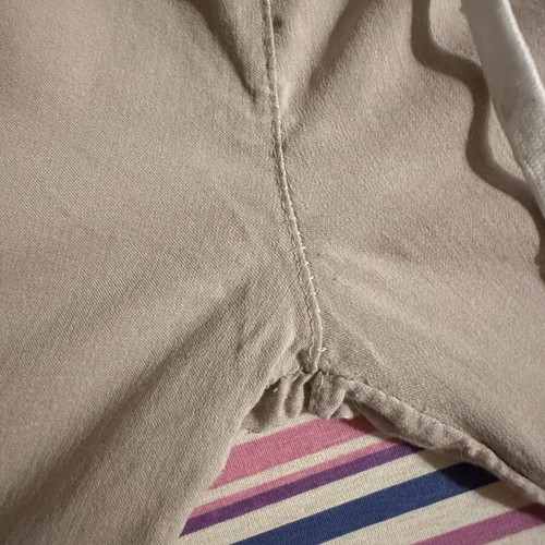 Beige cargo pants used, size S with elastic waist