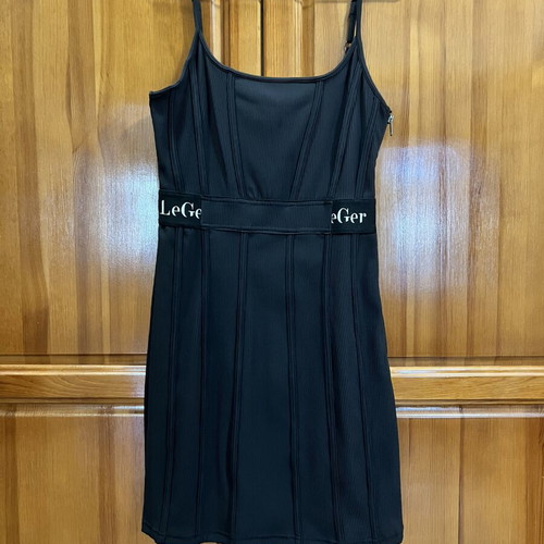 LeGer Black Elastic Dress New