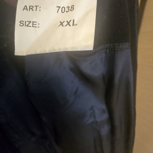 Berto Lucci Black Wool Winter Coat XXL like new