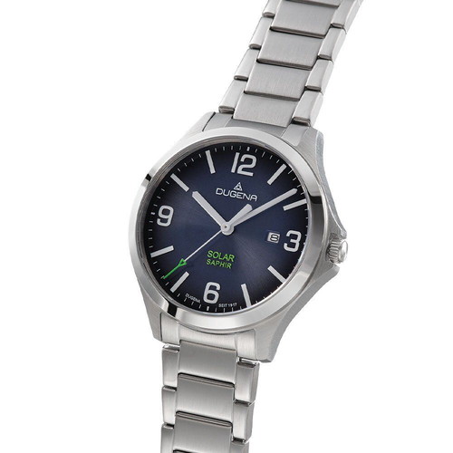 Dugena Solar Watch like new, blue and black, 41mm